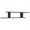 Estante de pared para TV contrachapado roble marrón 125x18x23cm 2