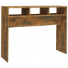 Mesa consola madera contrachapada roble ahumado 105x30x80 cm 2