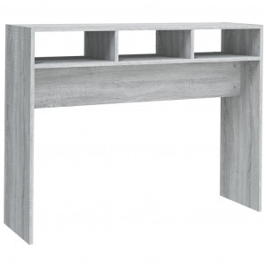 Mesa consola madera contrachapada gris Sonoma 105x30x80 cm H