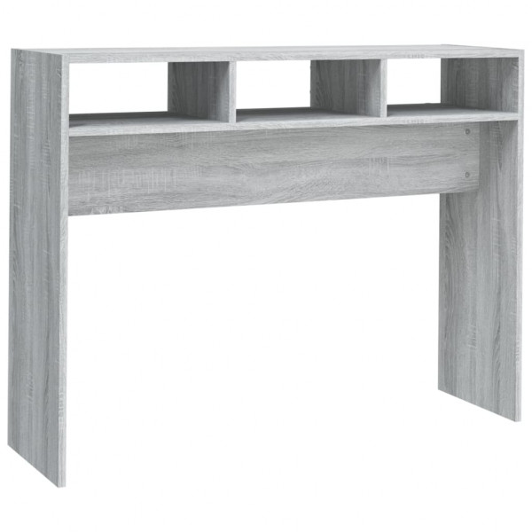 Mesa consola madera contrachapada gris Sonoma 105x30x80 cm M 2