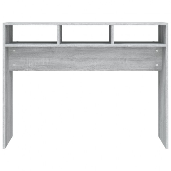 Mesa consola madera contrachapada gris Sonoma 105x30x80 cm M 5