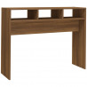 Mesa consola madera contrachapada roble marrón 105x30x80 cm 2