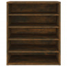 Mueble zapatero madera contrachapada roble ahumado 60x35x70 cm 5