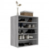 Zapatero de madera contrachapada gris Sonoma 60x35x70 cm 4