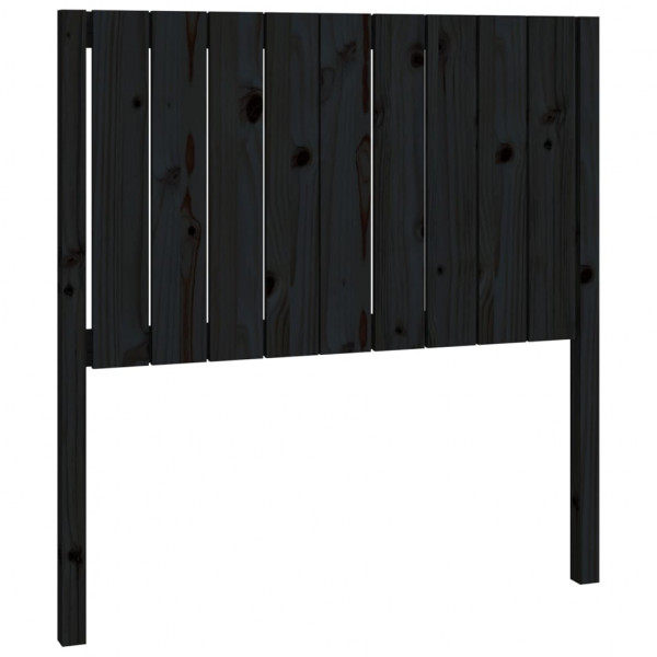 Cabecero de cama madera maciza de pino negro 95.5x4x100 cm M 2