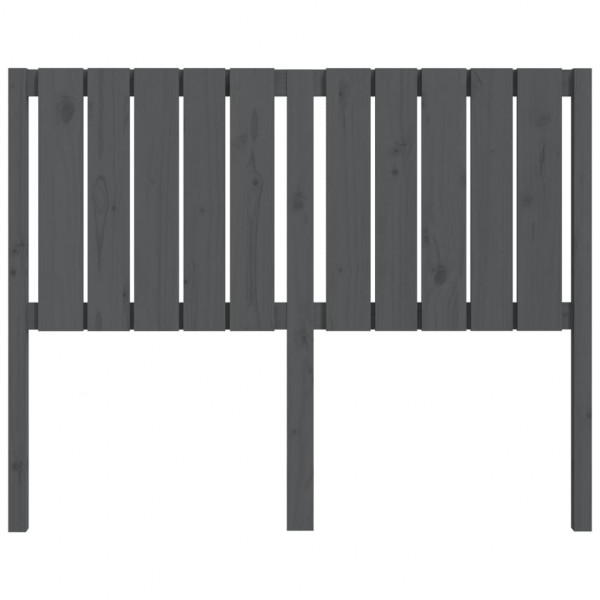 Cabecero de cama madera maciza de pino gris 125.5x4x100 cm M 4