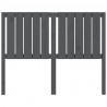 Cabeceira de cama 125.5x4x100 cm pinho maciço cinzento 4