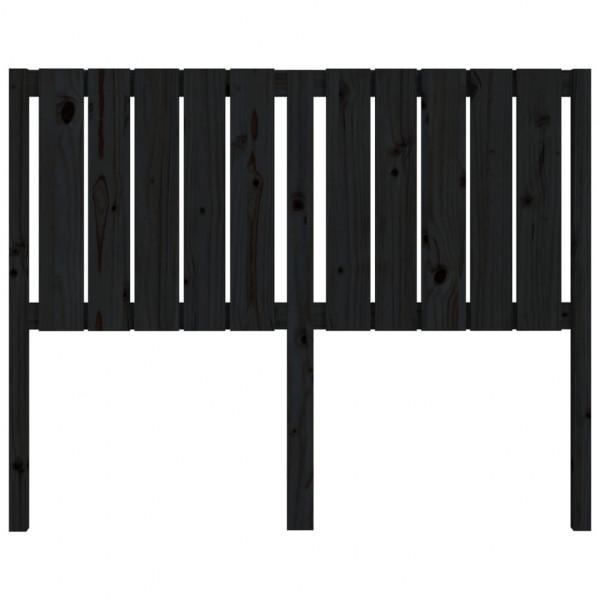 Cabeceira de cama 125.5x4x100 cm pinho maciço preto M 4