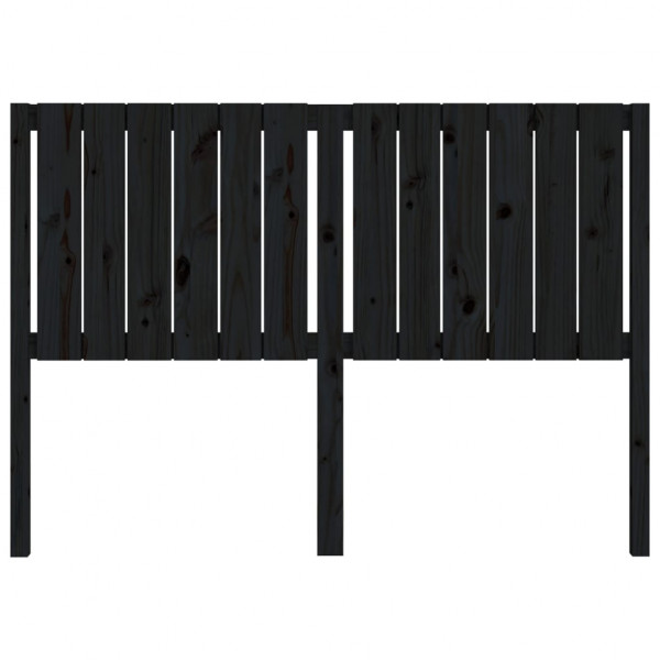 Cabeceira de cama 145.5x4x100 cm pinho maciço preto M 4