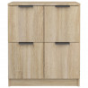 Aparadores 2 uds madera contrachapada roble Sonoma 60x30x70 cm 4