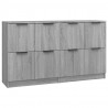 Aparadores 2 uds madera contrachapada gris Sonoma 60x30x70 cm 2