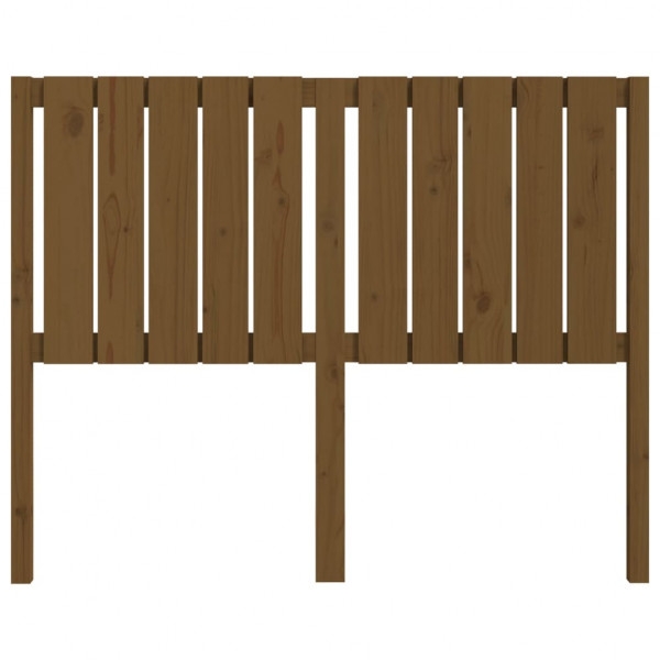 Cabecero de cama madera maciza pino marrón miel 125.5x4x100 cm M 4