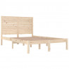 Estructura de cama doble madera maciza 135x190 cm 4