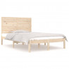 Estructura de cama madera maciza de pino 140x190 cm 2