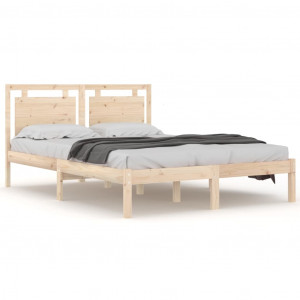 Estructura de cama de madera maciza King Size 150x200 cm H
