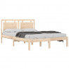 Estructura de cama de madera maciza 200x200 cm 3