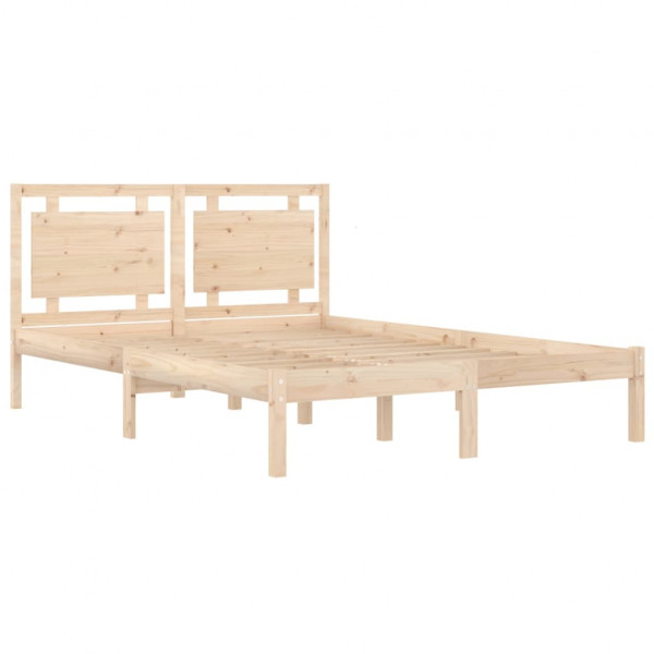 Estructura de cama de madera maciza 200x200 cm M 4