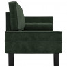 Chaise longue com almofadões e rolo veludo verde-escuro 4