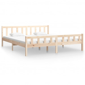 Estructura de cama de madera maciza 160x200 cm H