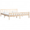 Estructura de cama de madera maciza 160x200 cm 3
