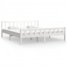 Estructura de cama de madera maciza blanca 160x200 cm 2