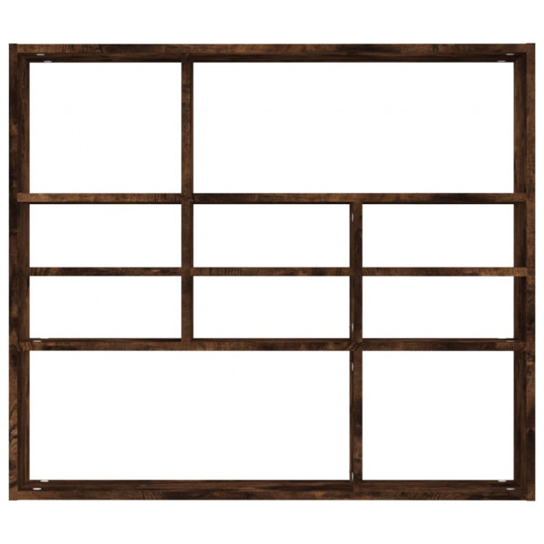 Estantería de pared contrachapada roble ahumado 90x16x78 cm M 4