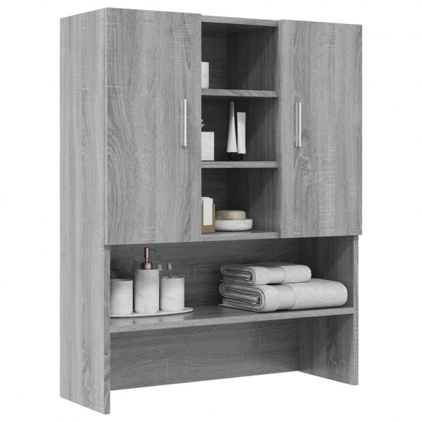 Armario de lavadora gris sonoma 70.5x25.5x90 cm M 5