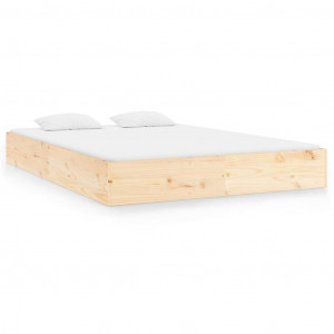 Estructura de cama de madera maciza 160x200 cm H