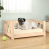 Cama para cães 65.5x50.5x28 cm madeira de pinho maciça 1