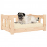 Cama para perros madera maciza de pino 65.5x50.5x28 cm 3