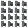 Set de comedor jardín 21 pzas con cojines ratán sintético gris 4