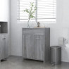 Armario de baño madera contrachapada gris Sonoma 60x33x80 cm 1