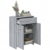 Armario de baño madera contrachapada gris Sonoma 60x33x80 cm 4
