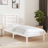 Estructura cama individual madera maciza blanco 75x190 cm 1