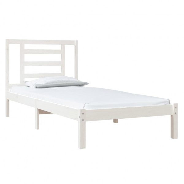 Cama sem colchão 90x190 cm madeira de pinho maciça branco M 3