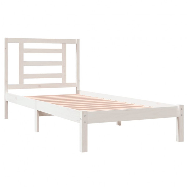 Cama sem colchão 90x190 cm madeira de pinho maciça branco M 4