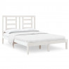 Estrutura cama pequena casal 120x190 cm pinho maciço branco 2