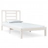 Estructura de cama madera maciza de pino blanco 90x200 cm 2