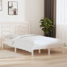 Estructura de cama madera maciza de pino blanco 120x200 cm 1