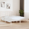 Estructura de cama madera maciza super king blanca 180x200 cm 1