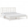 Estructura de cama madera maciza super king blanca 180x200 cm 2