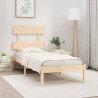 Estructura de cama madera maciza de pino 90x200 cm 1