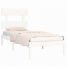 Estrutura de cama 90x200 cm madeira maciça branco 3
