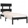 Estructura de cama madera maciza negro 100x200 cm 3