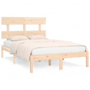 Estructura de cama de madera maciza king size 150x200 cm H