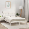 Estructura de cama madera maciza blanca super king 180x200 cm 1