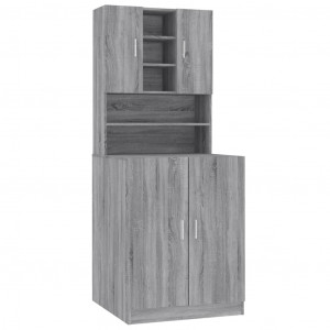 Armario para lavadora madera contrachapada gris Sonoma H