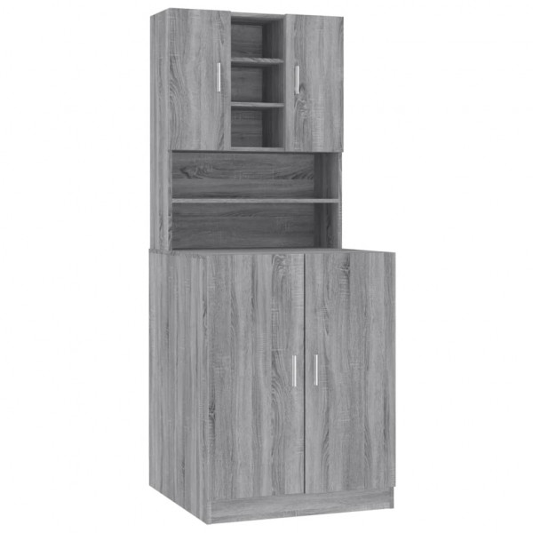Armario para lavadora madera contrachapada gris Sonoma M 2