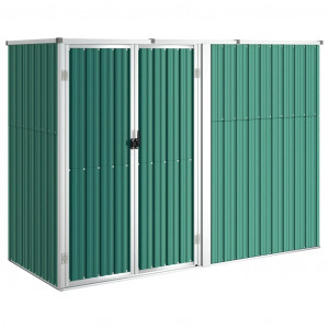 Abrigo p/ ferramentas jardim 225x89x161cm aço galvanizado verde H
