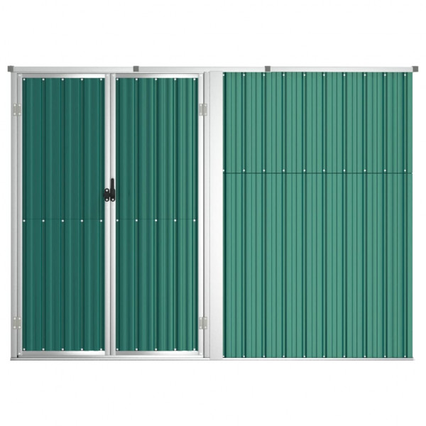 Abrigo p/ ferramentas jardim 225x89x161cm aço galvanizado verde M 4